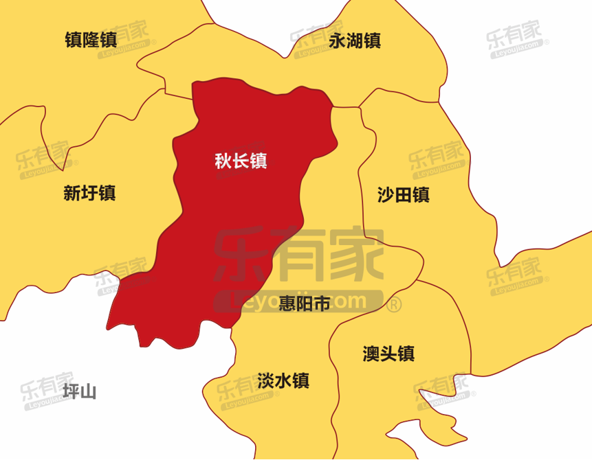 惠州市秋长片区:惠阳,坪山,大亚湾三地交汇处,资源齐享