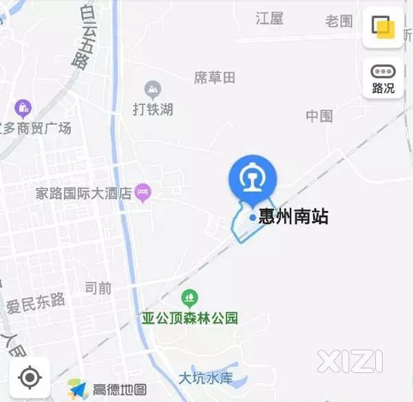 惠州南站路线图图片