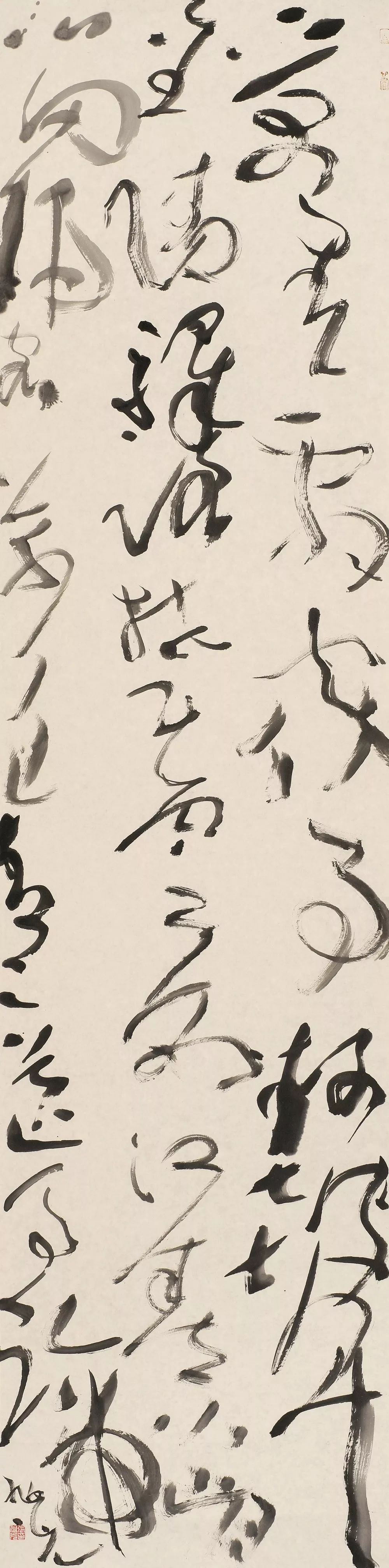 万殊一相狂草四人展疯狂现场附作品欣赏