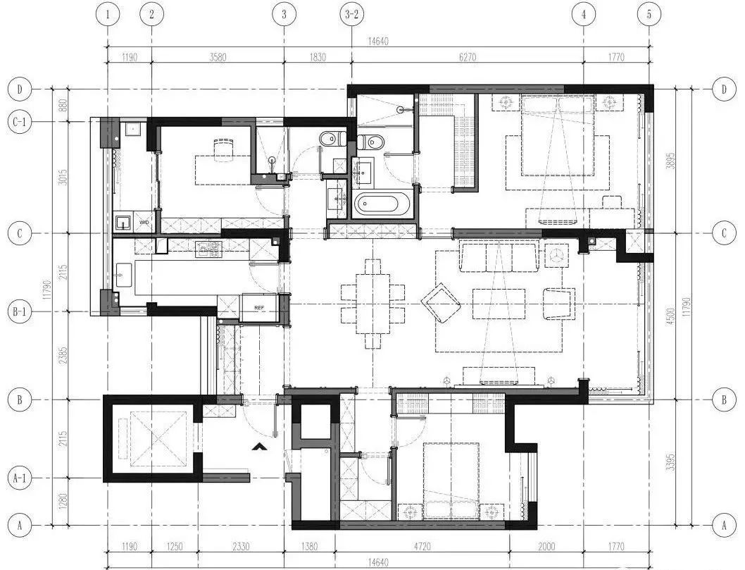 125平高级灰优雅美式 80后夫妻高质感宅
