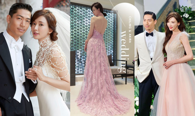 从典雅立领礼服到性感派对洋装:林志玲的世纪婚礼,以台湾婚纱绽放耀眼
