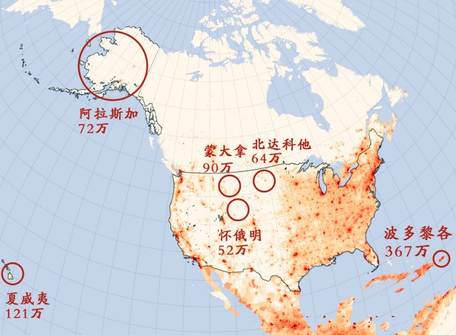 地图看世界美国自治区波多黎各