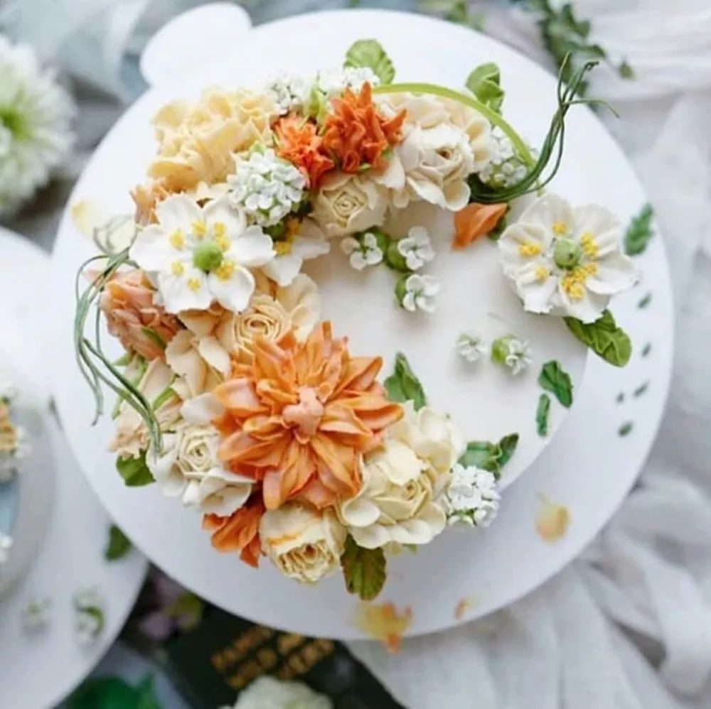 简约而不简单的韩式裱花蛋糕