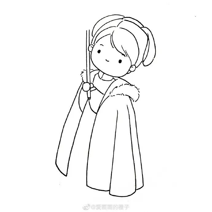 古风美人简笔画的独门秘籍新手一秒就get惊呆了