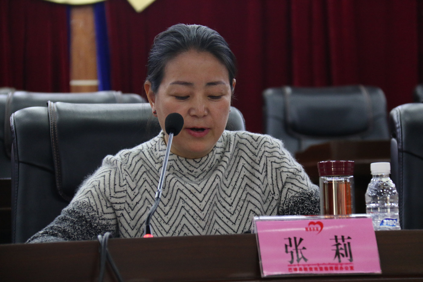 县经济信息和商务合作局局长曹雪莲主持,巴塘县人民政府副县长张莉