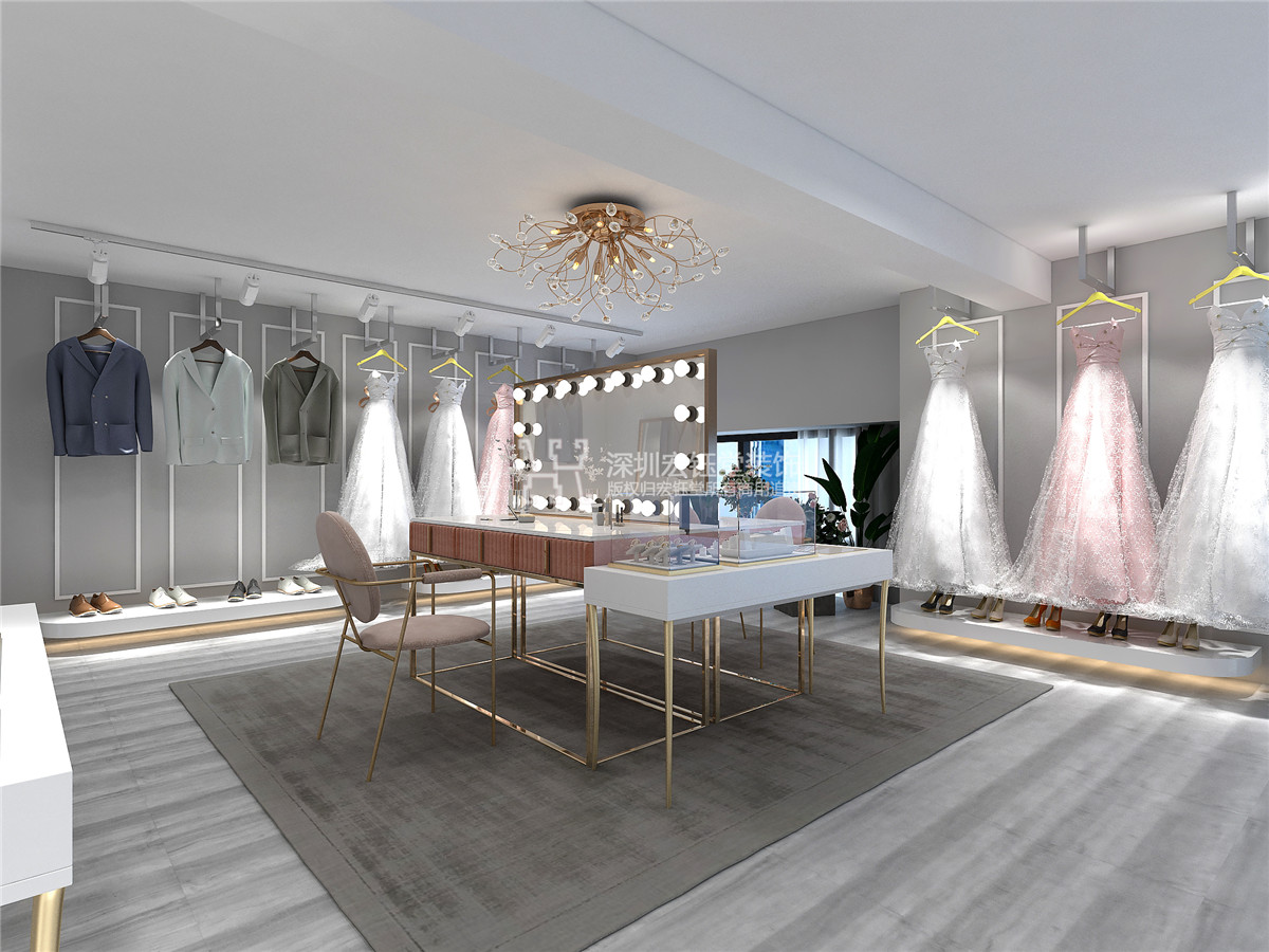 tiám婚纱礼服馆装修设计案例