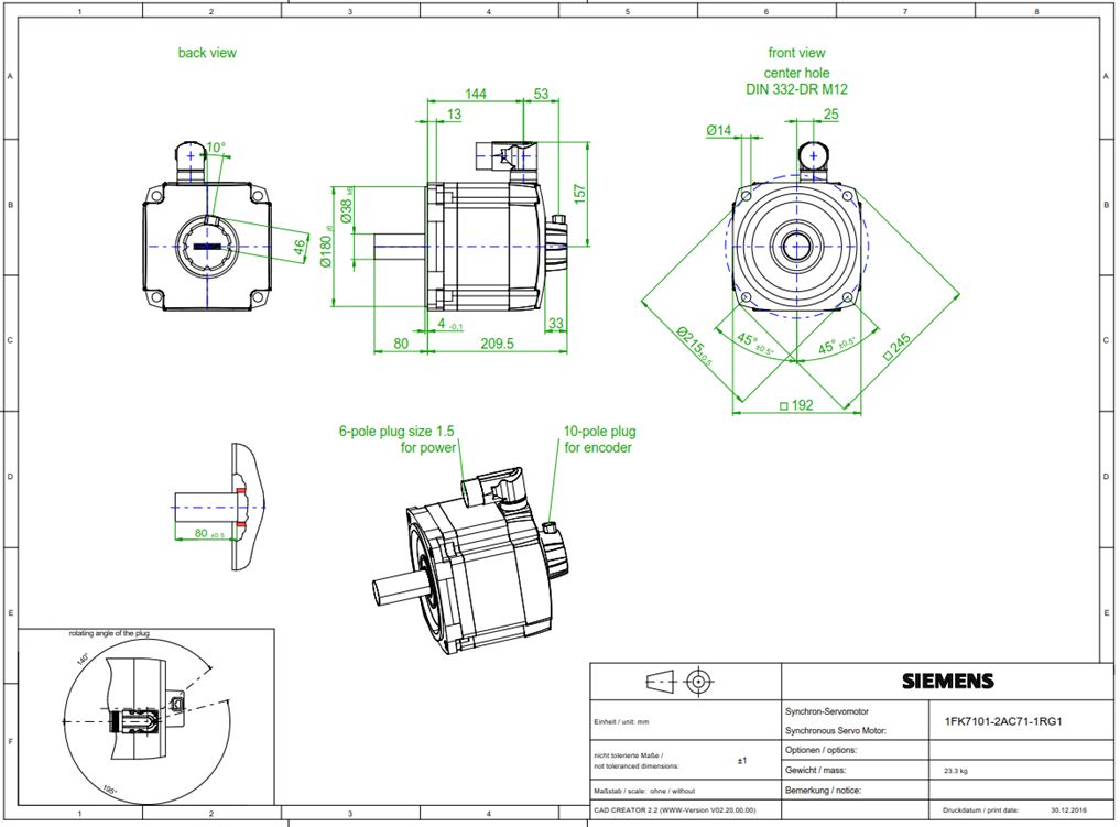 如何快速生成西门子电机图纸