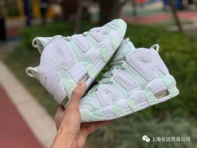 皮蓬蒂芙尼airmoreuptempo大air浅色薄荷绿