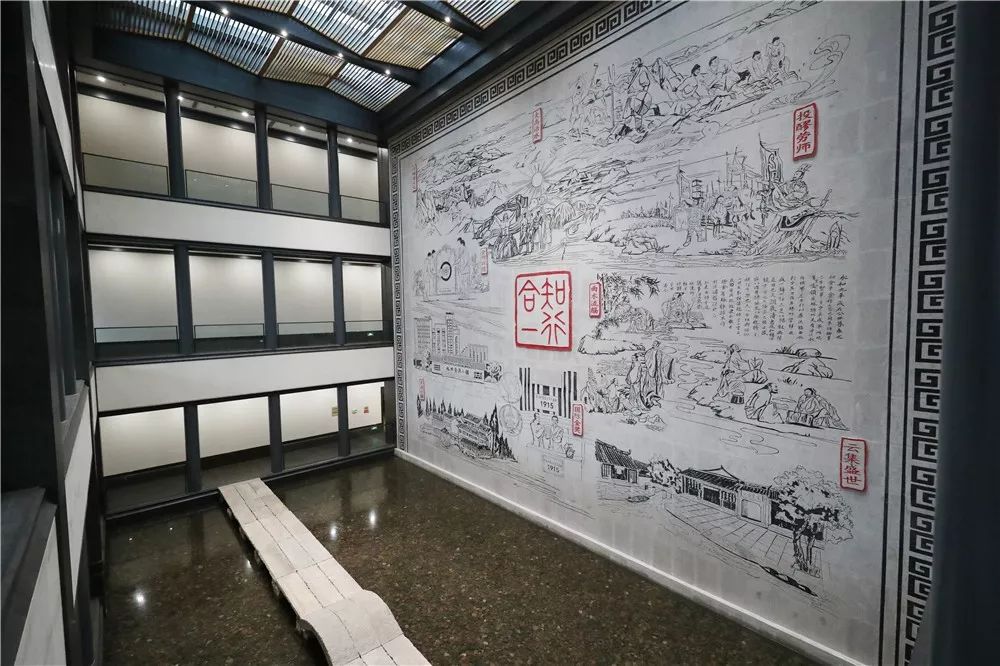 分为黄酒起源,绍兴黄酒,会稽风云,品牌传承,黄酒文化体验中心等五个