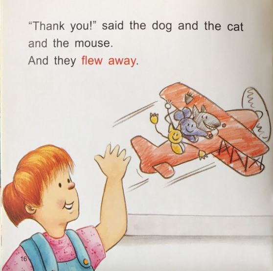 他们乘上飞机,飞走了.点击