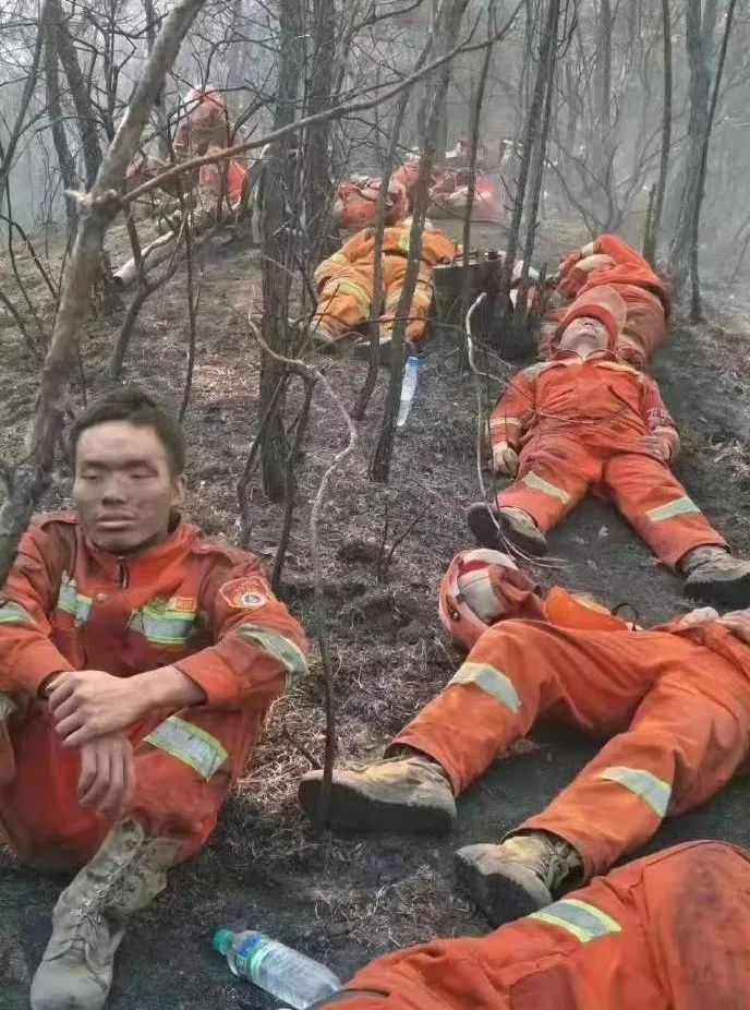 赣州火灾连烧几座山消防员火中逆行不分昼夜灭火