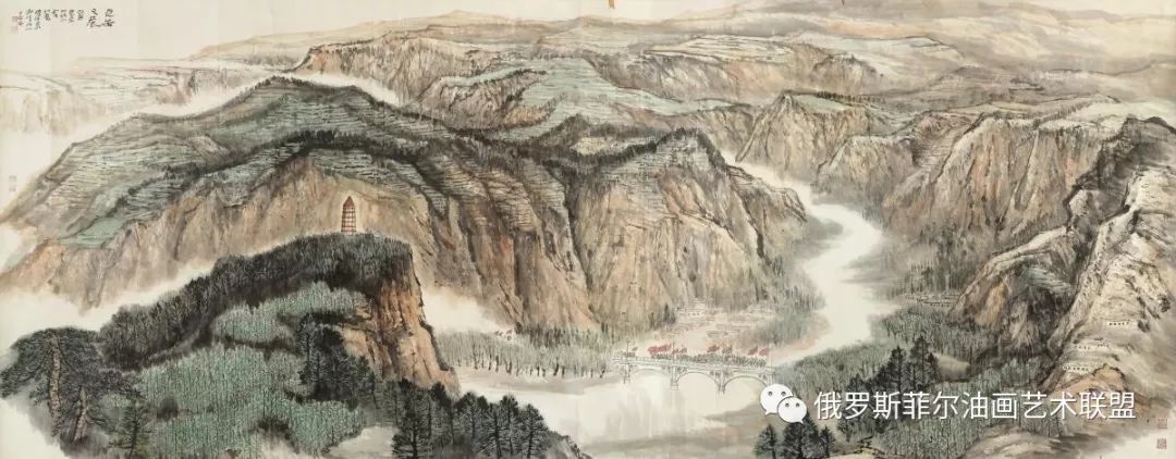 中国著名画家何海霞彩墨山水画欣赏