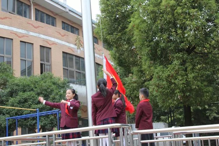 班级新闻童心爱祖国礼赞新时代记宾王小学教育集团505中队国旗下颂