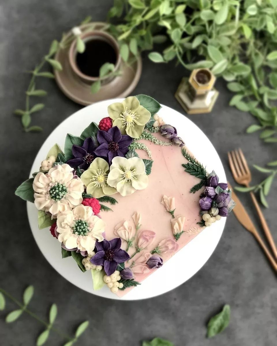 简约而不简单的韩式裱花蛋糕