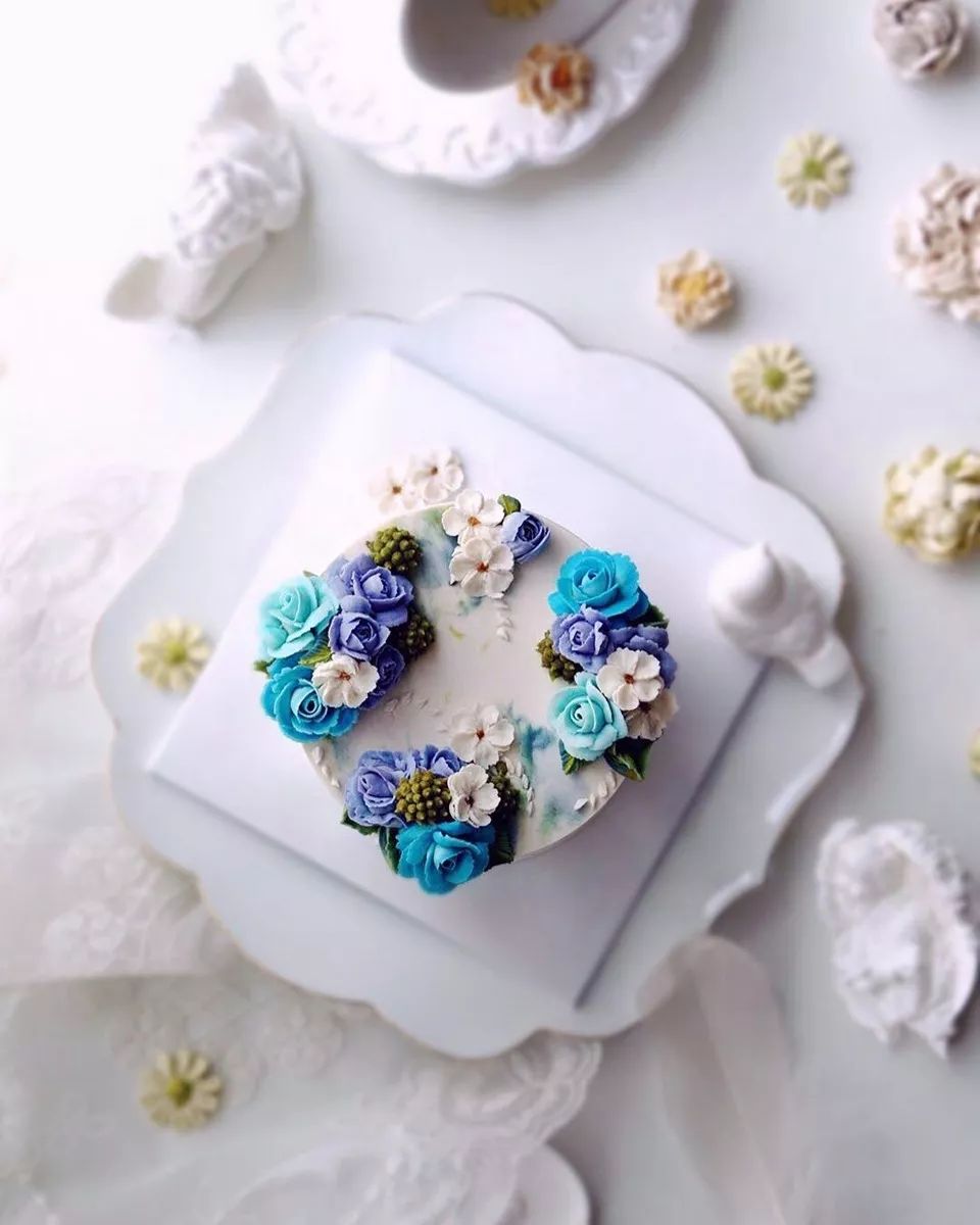 简约而不简单的韩式裱花蛋糕