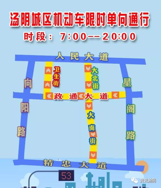 汤阴单行公告12月1日起施行!