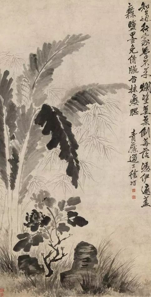 徐渭画墨牡丹,有题诗云:"墨中游戏老婆禅,长被参人打一拳.