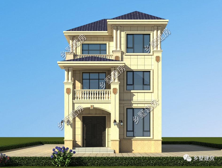 面宽不足8米也能建别墅精致唯美小三层主体造价竟然这么低