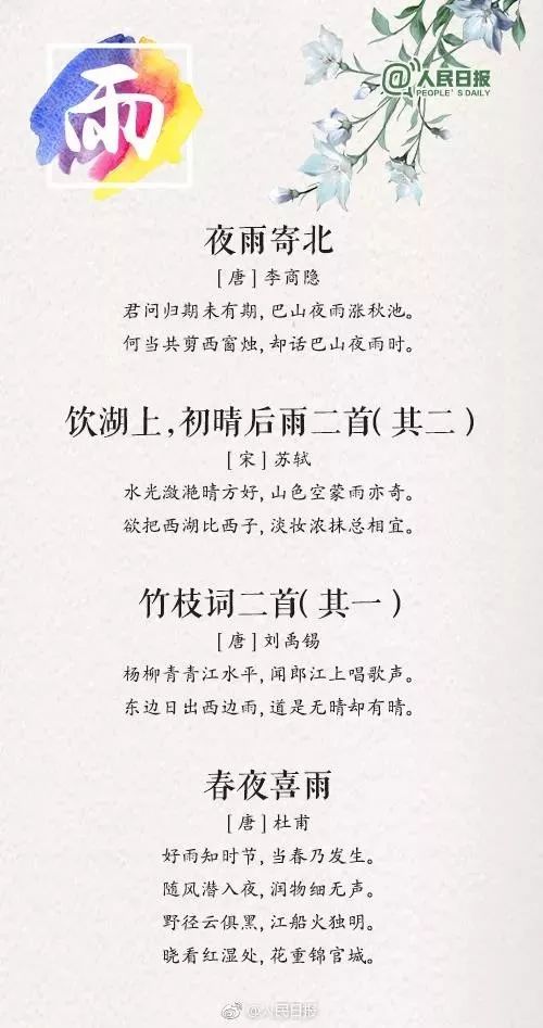 降溫啦,人民日報推薦36首經典古詩詞,看看古人如何描述天氣