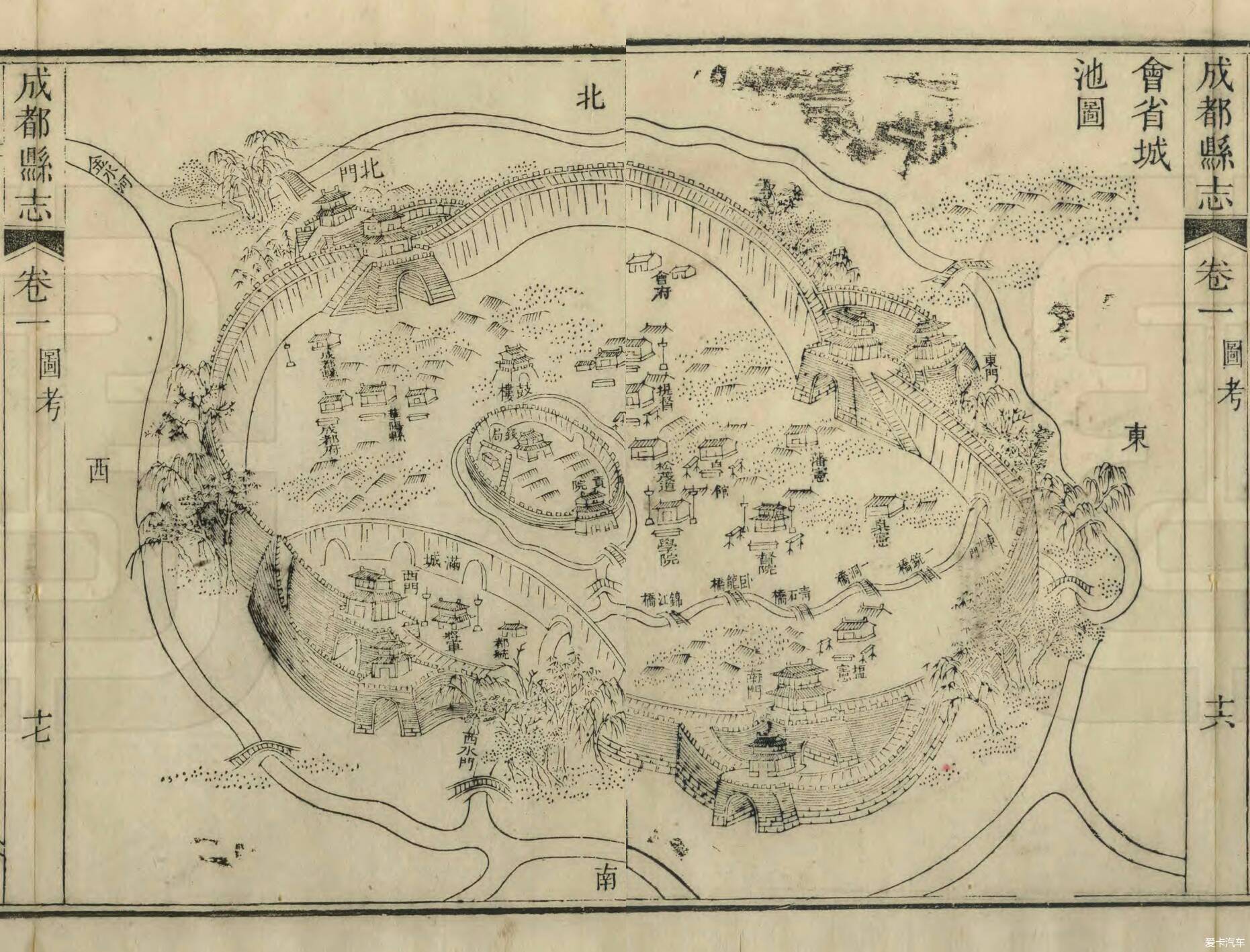 清朝老成都地图2003年开始计划打造具有"老成都底片,新都市客厅"2005