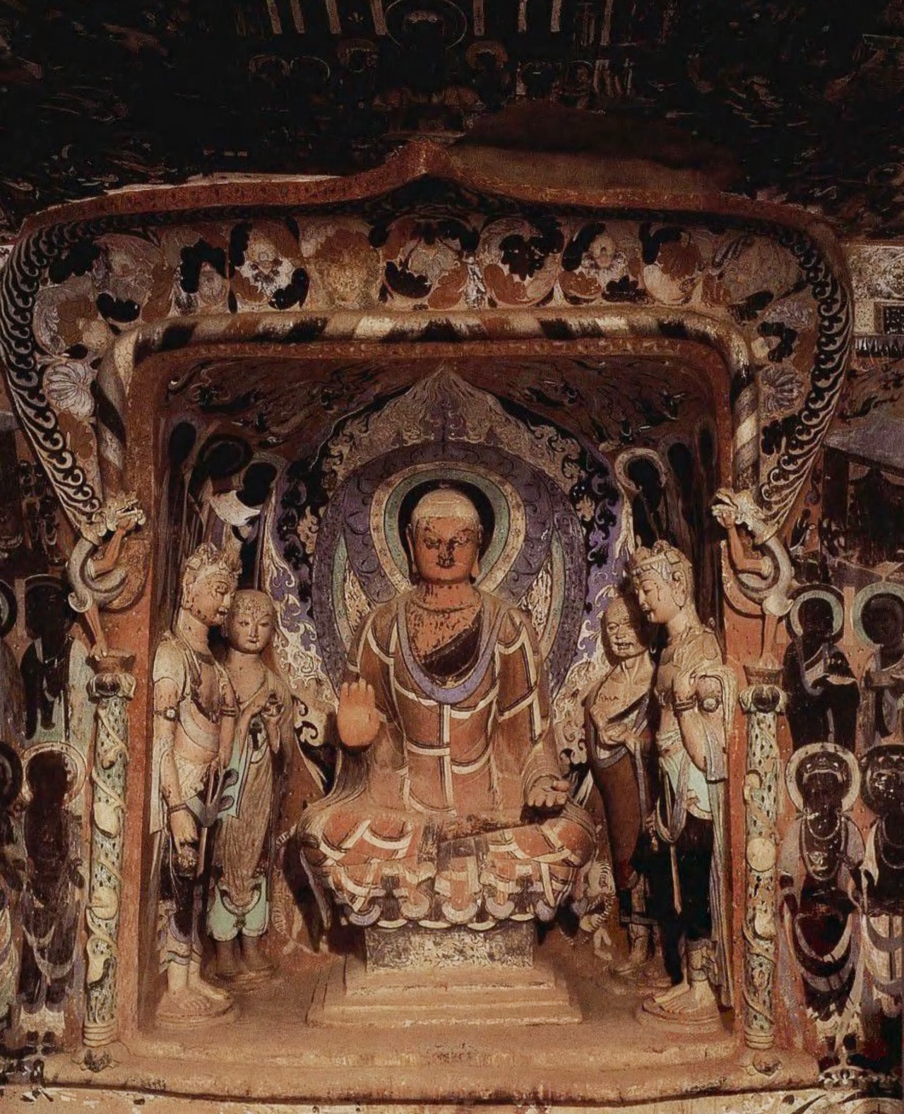 窟菩萨 隋代435窟力士 北魏432窟内景 西魏285窟禅僧像 西魏259窟佛