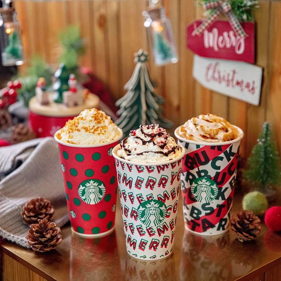 2019圣诞多样化咖啡纸杯,主题"merry coffee",即祝你咖啡快乐,揭开