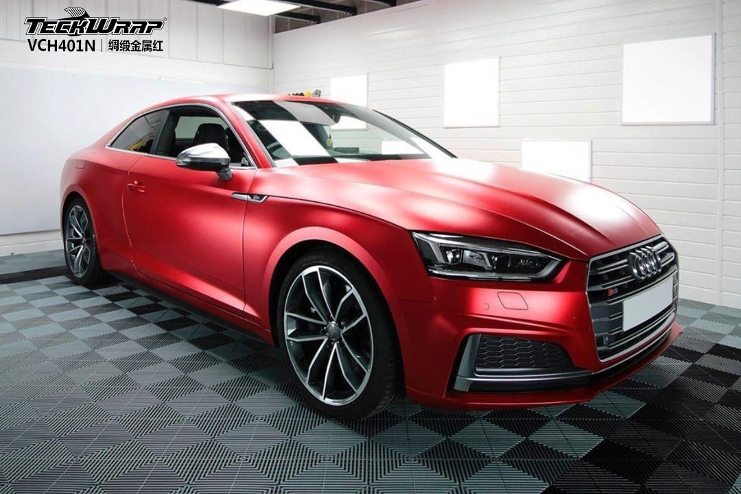 teckwrap秃鹰汽车车身改色贴膜进口| vch401n 绸缎金属红|奥迪a5