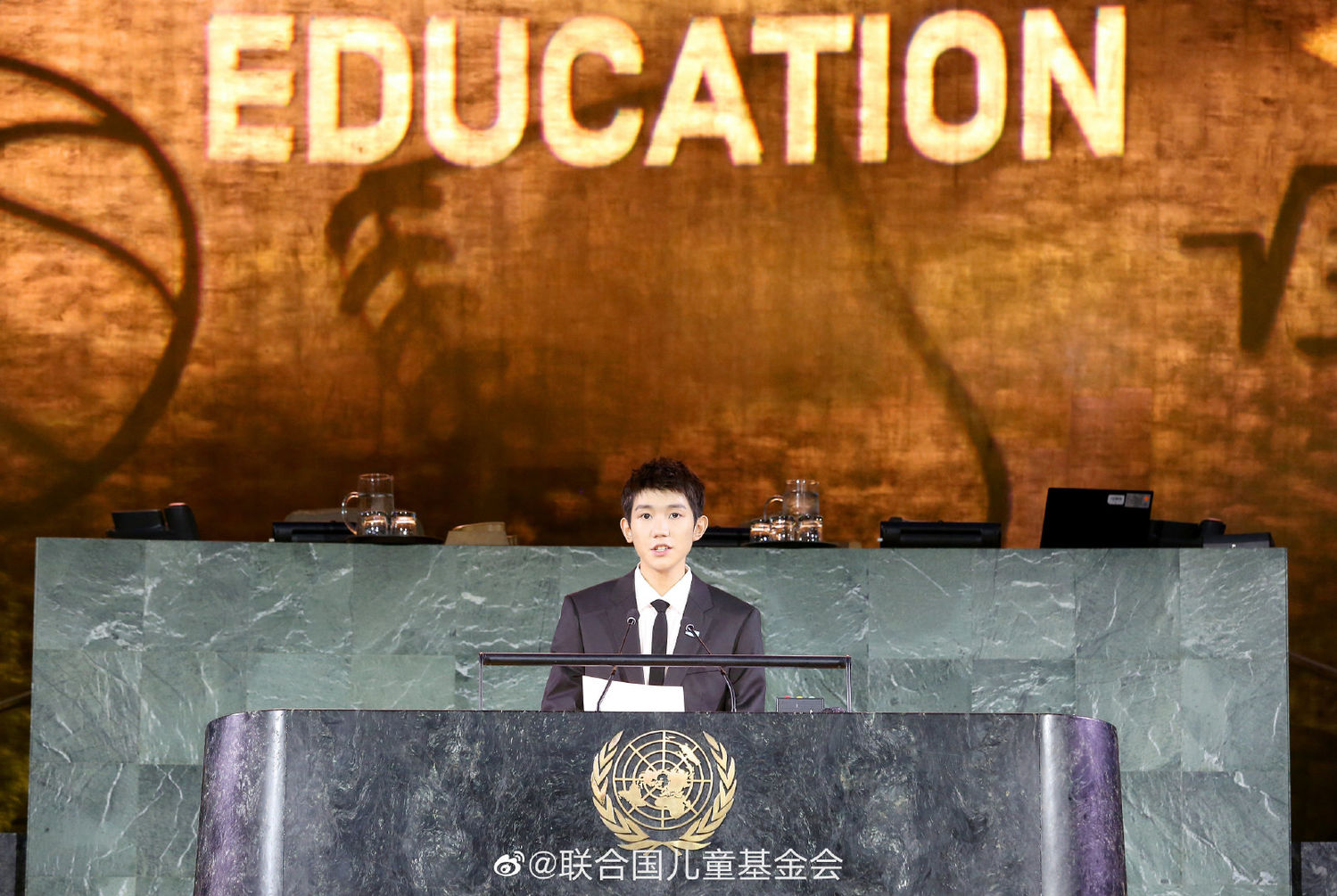 王源联合国大会中文演讲,携手共创儿童的未来