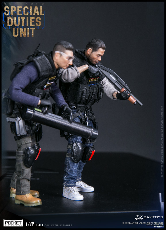 damtoys 口袋精英系列香港飞虎队sdu特别任务连1:12可动人偶 辉哥pes
