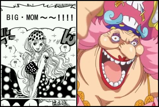 原创动漫里没躲过岁月这把刀的角色年轻时倾国倾城老了bigmom