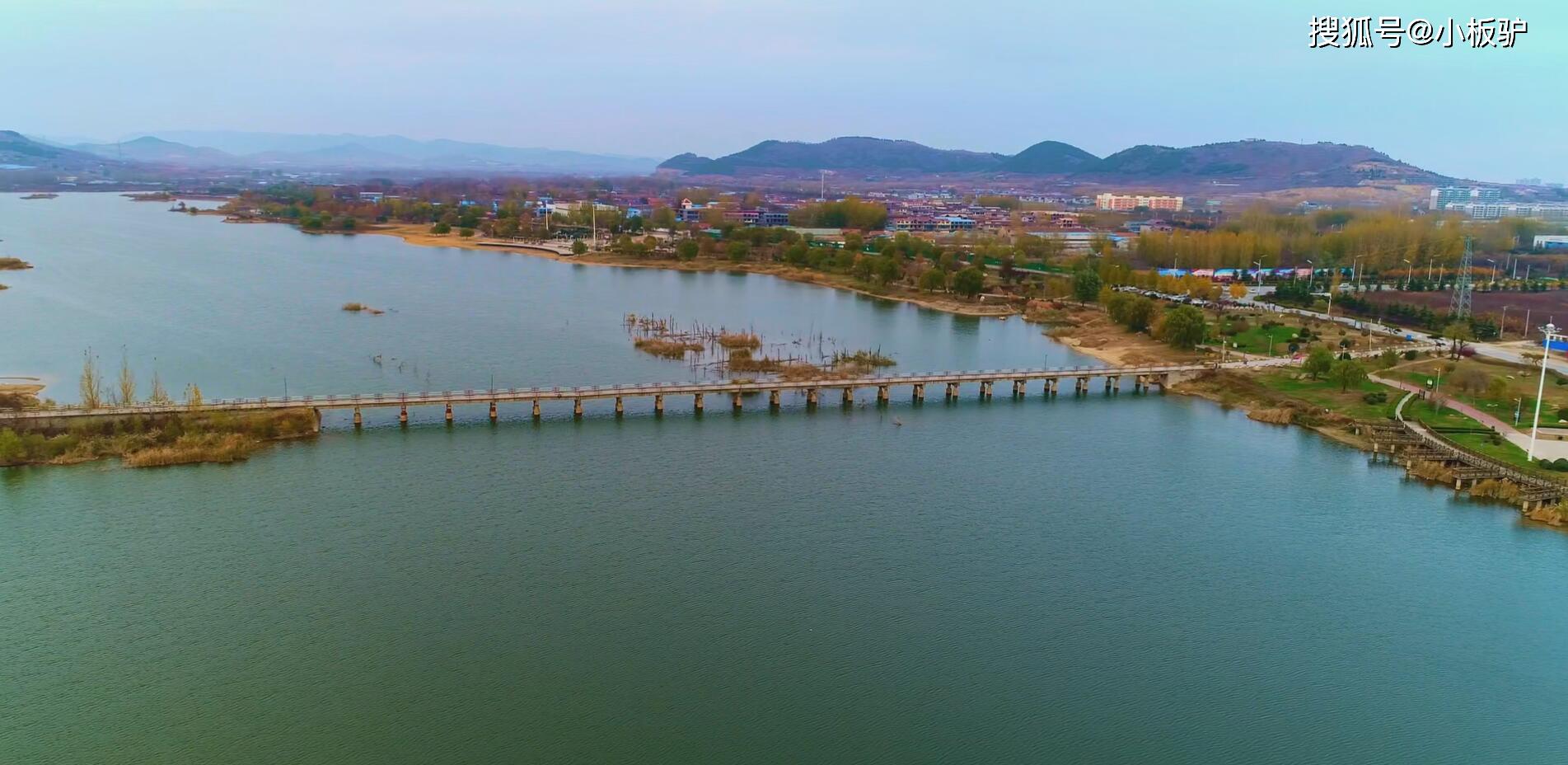原创我的家乡沂南汶河冬日航拍-2019