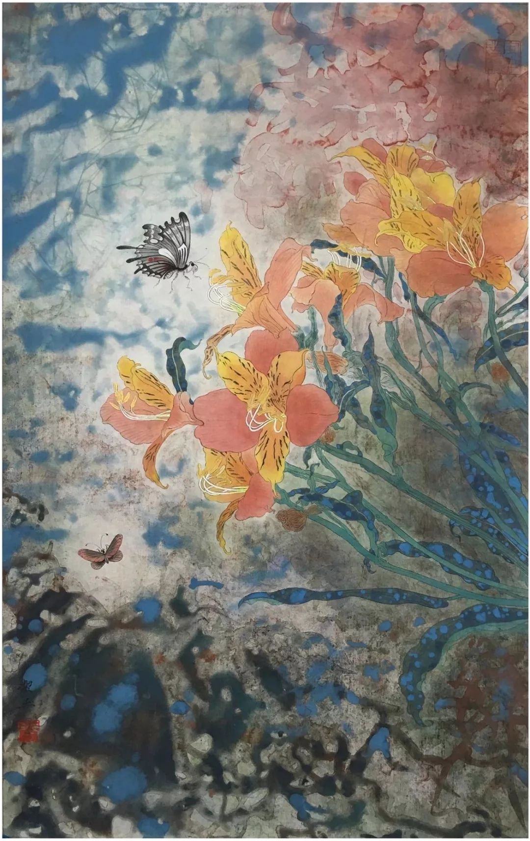 刘洁玉 《穿花蛱蝶深深见》 69×45cm 纸本设色 2019年麦絮欣 《一个