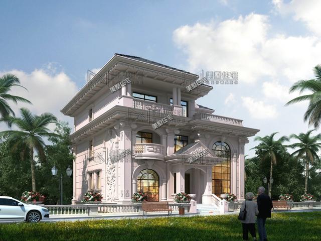 外观大气的三层豪华欧式别墅这才是成功人士的居住标配