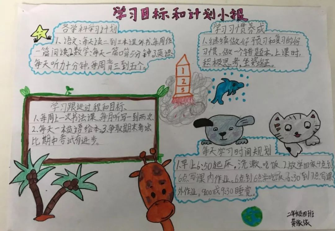 小学二年级努力目标图片