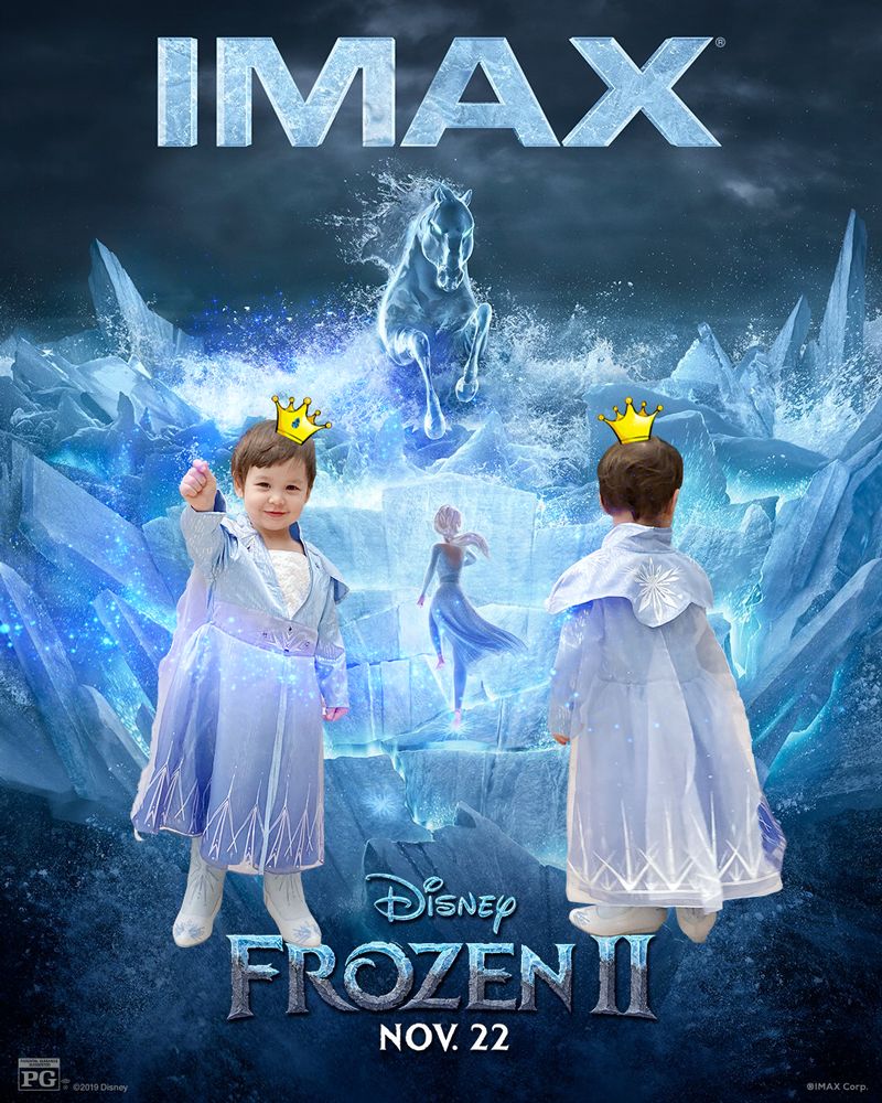 颤抖吧家长们elsa穿着eliesaab高定骑着冰马又来了