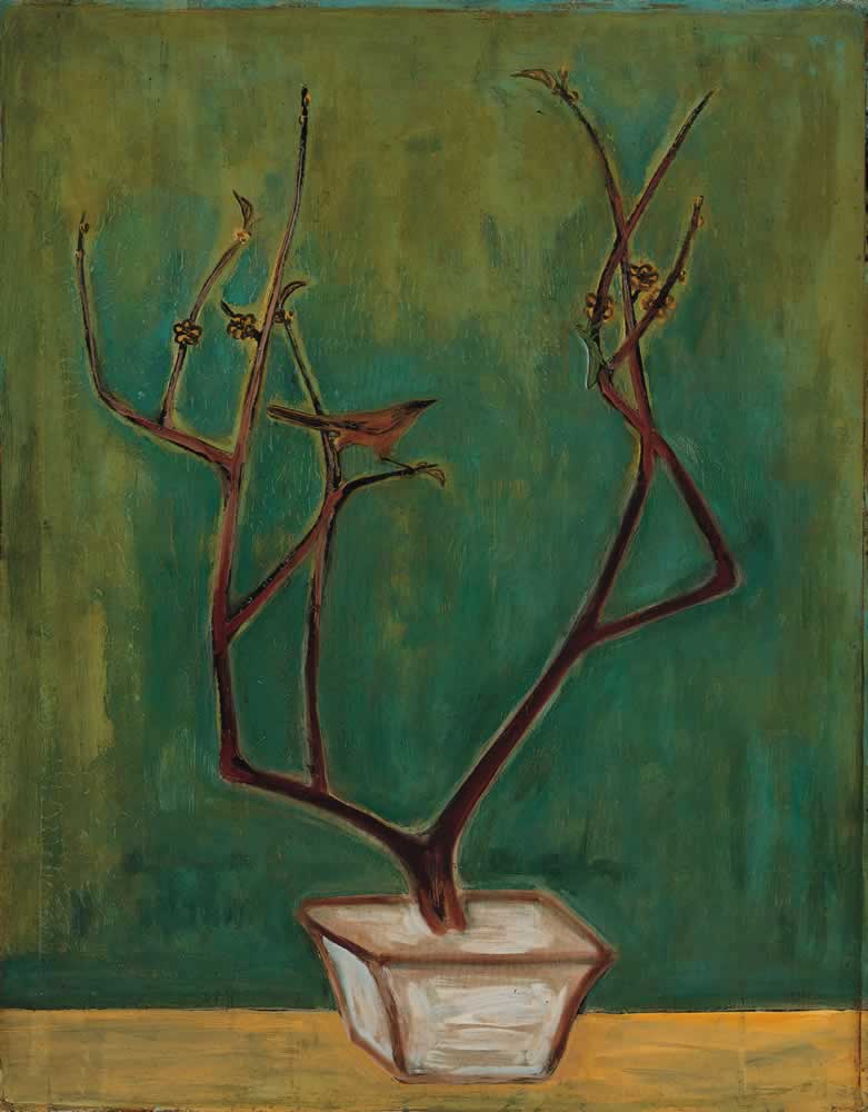 谈常玉的画盆花