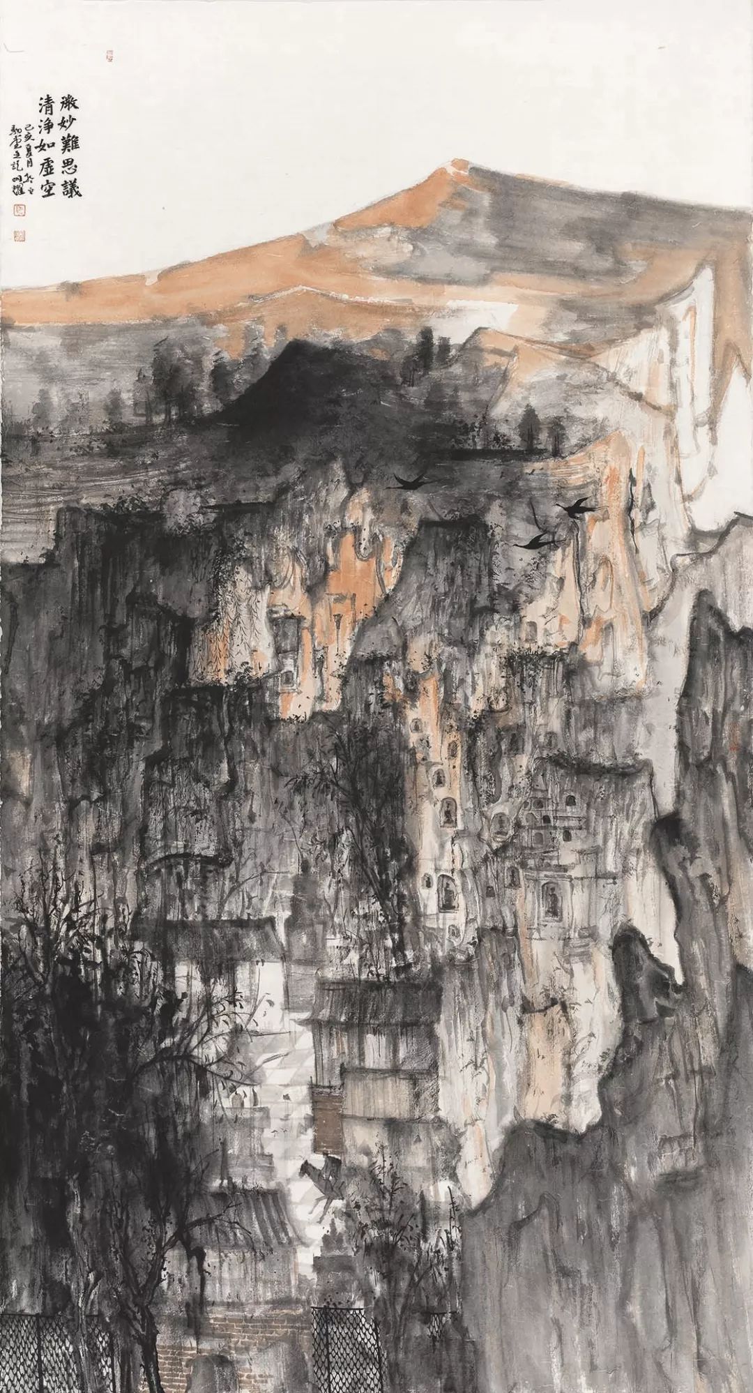 《清净如虚空》马明耀 180x97cm《悠然天地通》 齐敬峰 180x97cm《脸