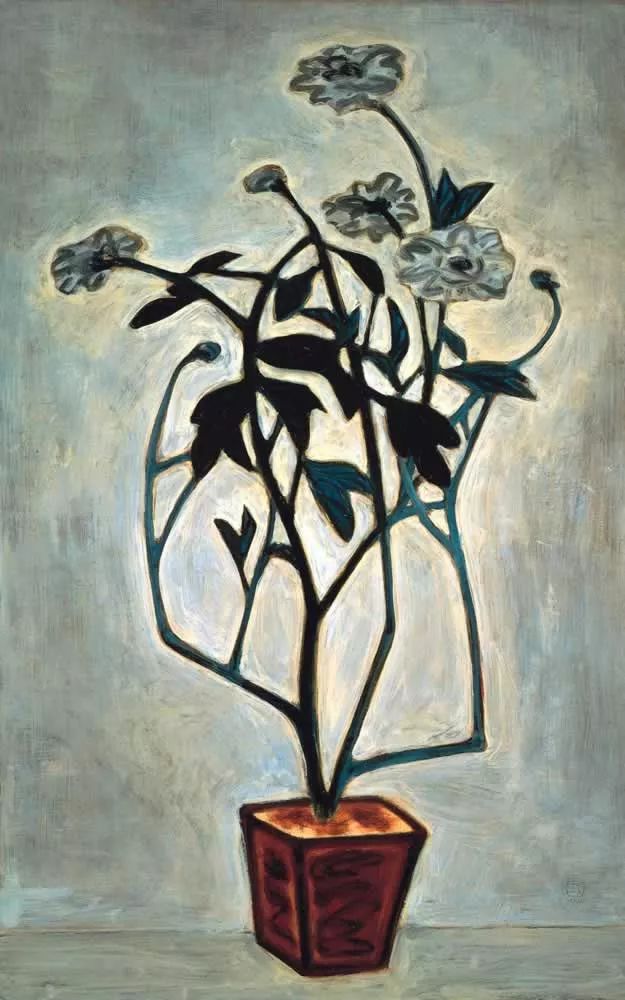 谈常玉的画盆花