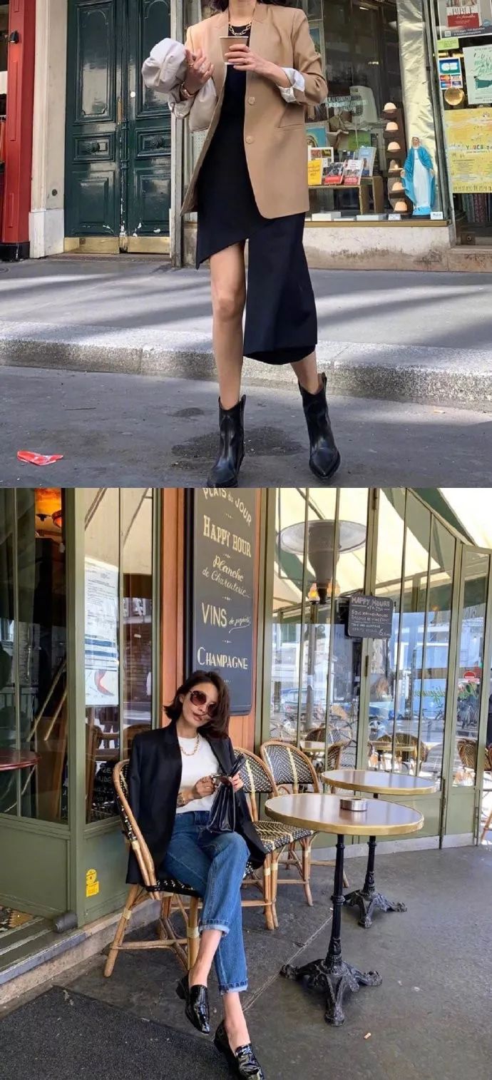 韩裔博主elborn,教科书级别的职场通勤穿搭