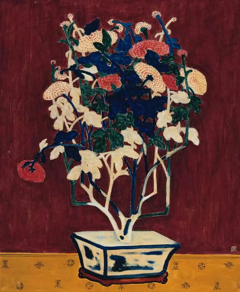 谈常玉的画盆花