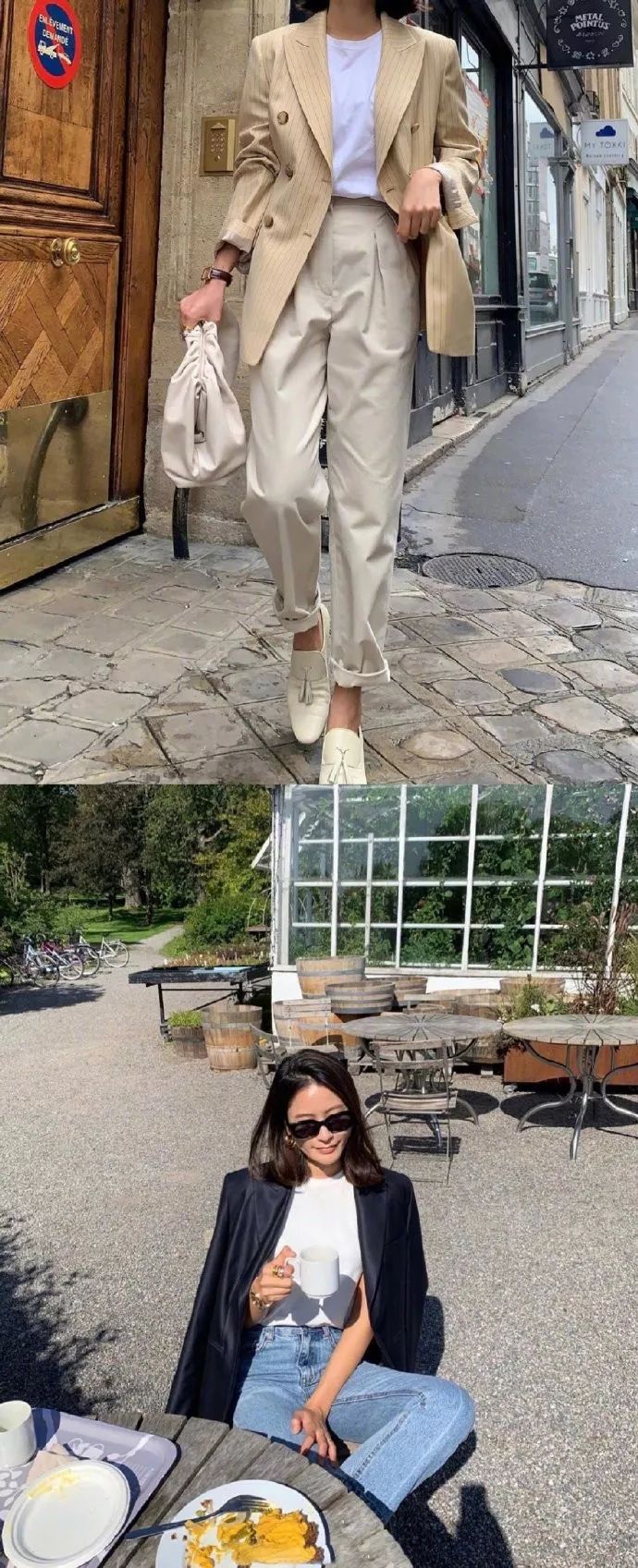 韩裔博主elborn,教科书级别的职场通勤穿搭