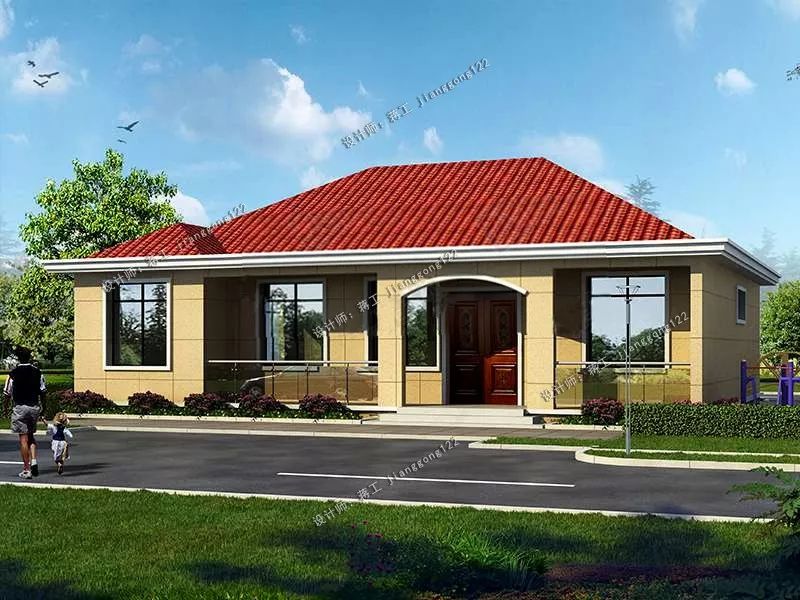 6款一层农村别墅设计,款款带阁楼,建楼房的看完都哭了_二厅