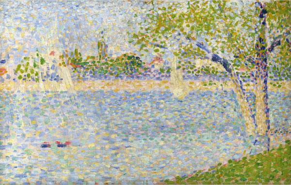 法国印象派画家修拉的点彩画欣赏