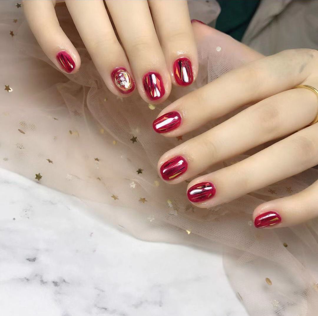 抖音最火的冰河玻璃甲,晶莹剔透!_美甲