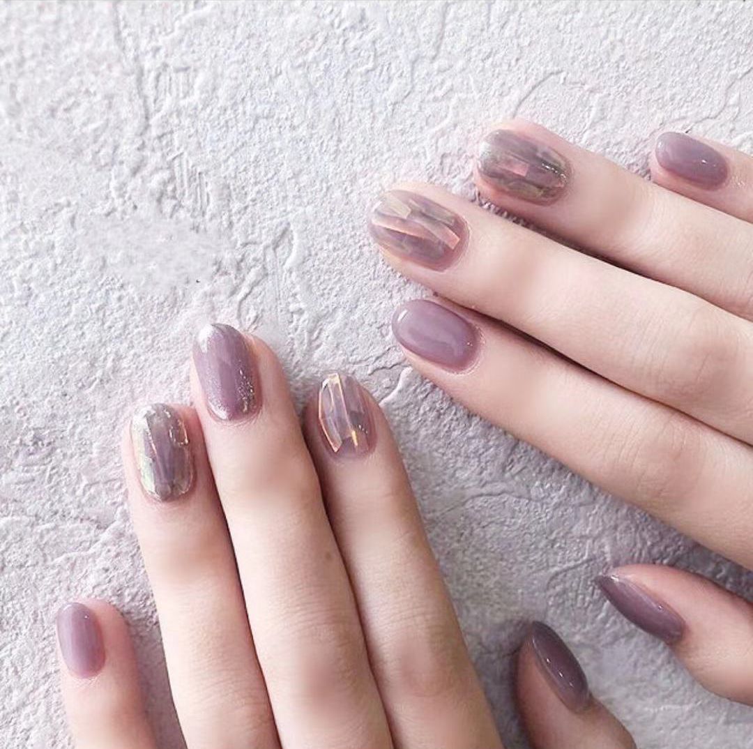 抖音最火的冰河玻璃甲,晶莹剔透!_美甲