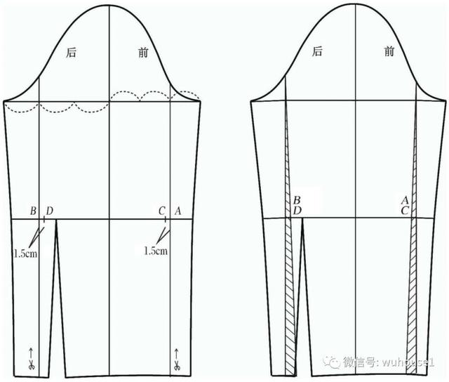 2款常见喇叭袖的制版图