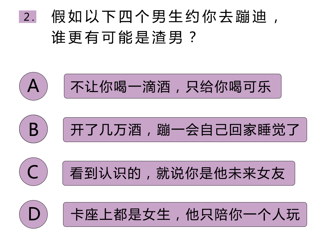 這題都能答錯,你不配做個渣男「c」▼微信id | bajie203公眾號 | 一隻