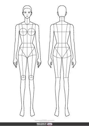 服装设计师们快来做服装设计必须要用到的人体模特线稿女装男装童装