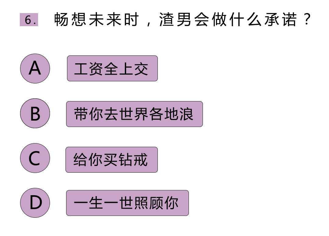 2019年渣男测试题全国统一卷