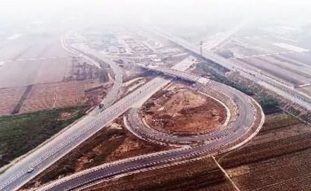 航拍单县高速公路,12月31日通车!返乡过年回家可以走高速了